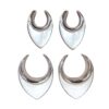 Titanium Saddle Plugs Ear Stretching, Natural Conch Ear Tunnels, Reverse Ear Plug Earrings - Body Piercing Jewellery Ear Gauges