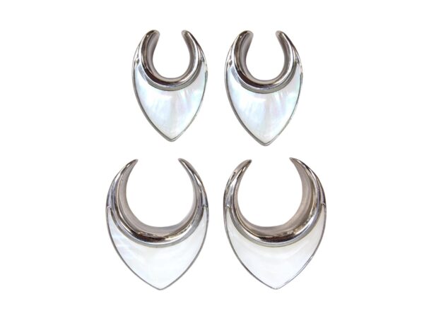 Titanium Saddle Plugs Ear Stretching, Natural Conch Ear Tunnels, Reverse Ear Plug Earrings - Body Piercing Jewellery Ear Gauges