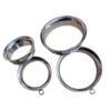 Titanium Double Flared Plugs Ear Stretching with DIY Attachable Dangle Ring - Body Piercing Ear Gauges, Ear Tunnels