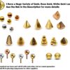 14K Gold Cone Labret Stud Lip Jewellery - 14G Labret Piercing, Lip Ring, Lip Stud, Tragus Earring with Peach Gold Cone