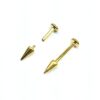 Titanium Cone/Spike Gold Labret Stud Internal Threaded Lip Piercing, Lip Jewellery, Cartilage Earring 16G 14G Body Piercing