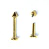 Titanium Cone/Spike Gold Labret Stud Internal Threaded Lip Piercing, Lip Jewellery, Cartilage Earring 16G 14G Body Piercing