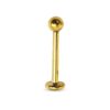 il_fullxfull.6027817844_42oy Titanium Gold Labret Stud Piercing 16G 14G Internally Threaded Lip Jewellery, Lip Ring, Tragus Earring - 6mm to 12mm