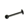 Titanium Black Labret Stud Piercing 16G 14G Internally Threaded Lip Jewellery, Lip Ring, Tragus Earring - 6mm to 12mm