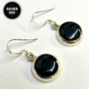 Silver Drop Dangle Earrings and Pendant Sets with Genuine Onyx Stones