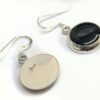 Silver Drop Dangle Earrings and Pendant Sets with Genuine Onyx Stones