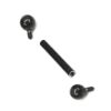 Titanium Black Barbell Piercing 16G 14G Internally Threaded Tongue Bar, Nipple Jewellery, Barbell Earrings, Ear Cartilage - 6mm to 24mm