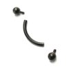il_fullxfull.6060375463_9wg5 Titanium Black Vertical Labret Piercing 16G 14G Internally Threaded Curved Barbell, Eyebrow Ring, Rook Earring - 6mm to 12mm