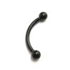 il_fullxfull.6060375485_31s1 Titanium Black Vertical Labret Piercing 16G 14G Internally Threaded Curved Barbell, Eyebrow Ring, Rook Earring - 6mm to 12mm