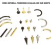 Titanium Gold Eyebrow Piercing 16G 14G Internally Threaded Curved Barbell, Vertical Labret, Rook Earring - 6mm to 12mm