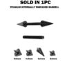 Titanium Black Spike Barbell Nipple Piercing 16G 14G Internally Threaded Cones/Spike Piercing Earring, Nose Bridge, Cartilage Piercing