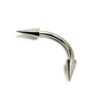 Titanium Spike Eyebrow Jewelry 16G 14G Internally Threaded Curved Barbell Cones/Spike Lip Piercing, Rook Barbell, Cartilage Piercing