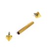 Titanium Gold Spike Barbell Nipple Piercing 16G 14G Internally Threaded Cones/Spike Piercing Earring, Nose Bridge, Cartilage Piercing