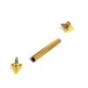 il_fullxfull.6066342077_m8ub Titanium Gold Spike Barbell Nipple Piercing 16G 14G Internally Threaded Cones/Spike Piercing Earring, Nose Bridge, Cartilage Piercing