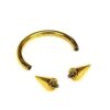 il_fullxfull.6066567771_bbdf Titanium Spike Gold Circular Barbell Internally Threaded 16G 14G Nose Ring Horseshoe Ring CBB/CBR Body Piercing