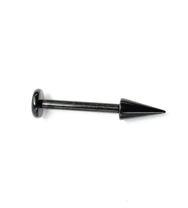 Titanium Black Spike Labret Stud Internal Threaded Cone/Spike Lip Piercing, Lip Jewellery, Cartilage Earring 16G 14G Body Piercing