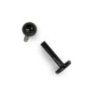 Titanium Black Labret Stud Piercing 16G 14G Internally Threaded Lip Jewellery, Lip Ring, Tragus Earring - 6mm to 12mm