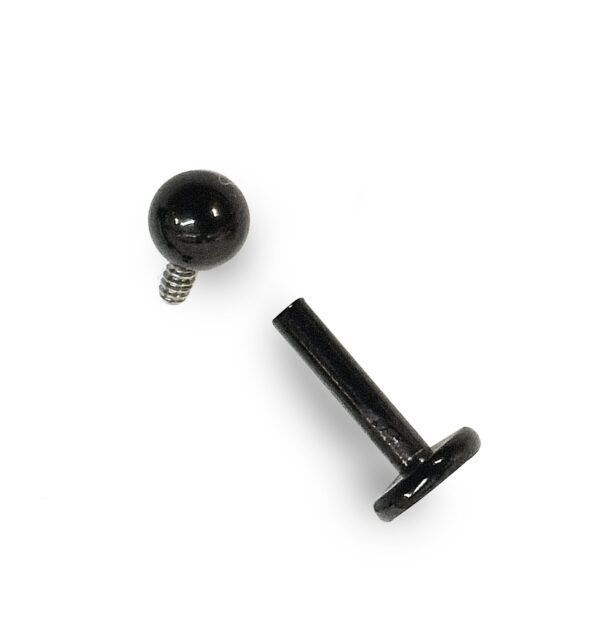 il_fullxfull.6075913475_rzyz Titanium Black Labret Stud Piercing 16G 14G Internally Threaded Lip Jewellery, Lip Ring, Tragus Earring - 6mm to 12mm