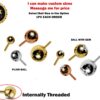 14K Solid Gold Piercing Balls Replacement for Internally Threaded Piercing Barbell, CBB, Curved Bar and Labrets