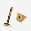 14K Gold Spike Labret Stud Lip Jewellery, Lip Piercing Tragus Earring - Pyramid Design - 16G Body Jewellery Gold Lip Bar