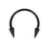 il_fullxfull.6135349909_c9vx Black Spike Septum Nose Ring Horseshoe Ring Internally Threaded 16G to 00G Circular Barbell CBB/CBR Body Piercing