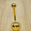 il_fullxfull.6136130816_kt06 14K Solid Gold Belly Bar - 14G Belly Button Piercing, Belly Ring, Navel Ring, Curved Barbell - Hand Made Body Jewellery Belly Button Rings