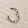 14K White Gold Septum Clicker Hoops Nose Hoop, Lip Piercing Hinged Ring - Body Jewellery  - 1pc each order