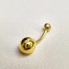 il_fullxfull.6184241765_9obd 14K Solid Gold Belly Bar - 14G Belly Button Piercing, Belly Ring, Navel Ring, Curved Barbell - Hand Made Body Jewellery Belly Button Rings