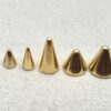 14K Solid Gold Cone/ Spike Barbell Piercing, Nipple Jewellery, Nose Bridge Barbell, Barbell Earrings