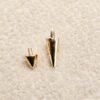 14K Solid Gold Spike Loose Part Piercing for Internally Threaded 16G Nipple Barbell Piercing, Lip Labret Studs, Horseshoe Ring