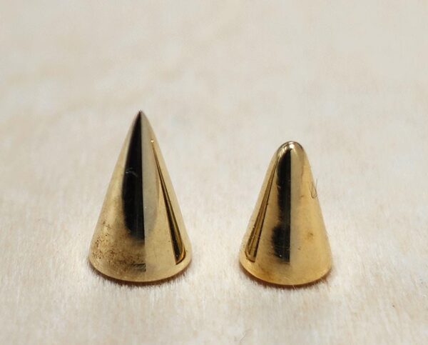 14K Solid Gold 16G Spike, Screws on any 14G 16G Jewelry, Spikes Stud- 14K Hand Made for Body Jewellery Piercing