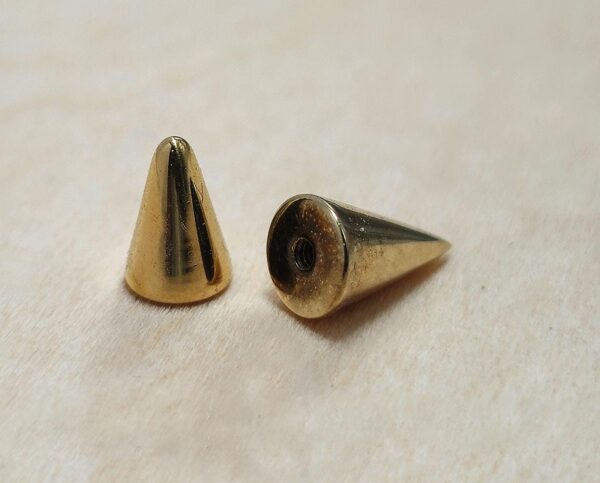 14K Solid Gold 16G Spike, Screws on any 14G 16G Jewelry, Spikes Stud- 14K Hand Made for Body Jewellery Piercing