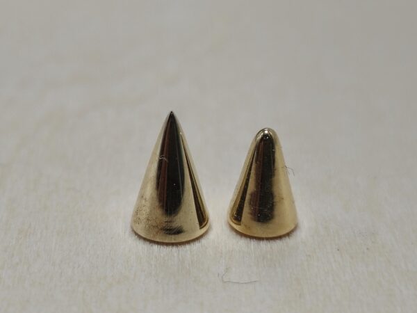 14K Solid Gold 16G Spike, Screws on any 14G 16G Jewelry, Spikes Stud- 14K Hand Made for Body Jewellery Piercing