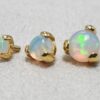 14K Gold Prong Set Opal Loose parts Replacement ball Piercing for internally threaded piercing Barbells, Labrets, Horseshoe Ring