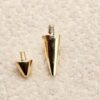 14K Solid Gold Spike Loose Part Piercing for Internally Threaded 16G Nipple Barbell Piercing, Lip Labret Studs, Horseshoe Ring