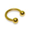 14K Gold Septum Jewelry Nose Piercing, Circular Barbell CBB Lip Ring Body Jewellery