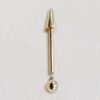 14K Solid Gold Spike Barbell Piercing, Cartilage Helix Piercing - Internally threaded - Body Piercing Also for Nipple Bar