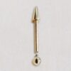 il_fullxfull.6368987302_f6pk 14K Solid Gold Spike Barbell Piercing, Cartilage Helix Piercing - Internally threaded - Body Piercing Also for Nipple Bar