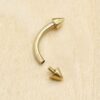 il_fullxfull.6389270810_axao_a12a6a20-43ed-438f-9d0d-4c0ad701baf3 Spike Eyebrow Piercing Jewellery 14K Solid Gold Internally Threaded Curved Barbell - 1pc Each Order
