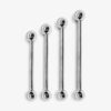 Industrial Piercing 14K White Gold Barbell Earring, Forward Helix Stud, Scaffold Bar