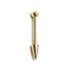 14K Solid Gold Spike Barbell Earrings, Cartilage Helix Piercing Ball and Cone Combinations - Body Piercing Also for Nipple Bar