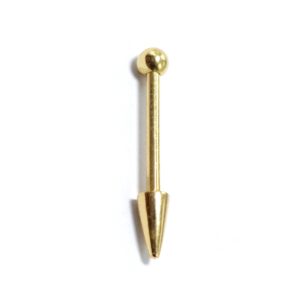 il_fullxfull.6414506137_iqi2 14K Solid Gold Spike Barbell Earrings, Cartilage Helix Piercing Ball and Cone Combinations - Body Piercing Also for Nipple Bar