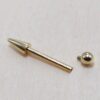 14K Solid Gold Spike Barbell Piercing, Cartilage Helix Piercing - Internally threaded - Body Piercing Also for Nipple Bar